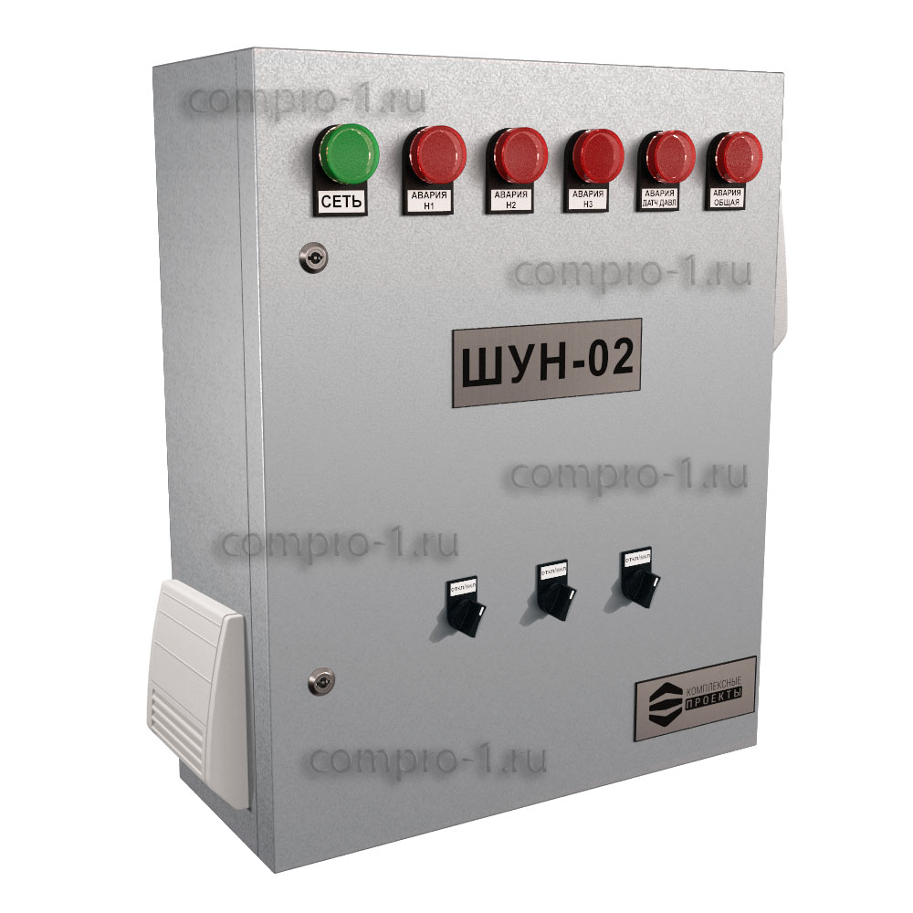 Шкаф управления насосами ШУН-2-3-22-ПЧ-GSM вид снаружи